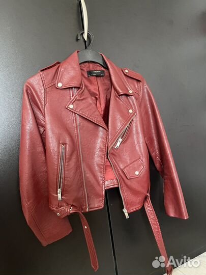 Кожаная куртка zara