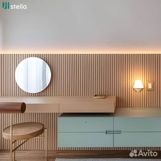 Интерьерные рейки Бриона из мдф от производителя S