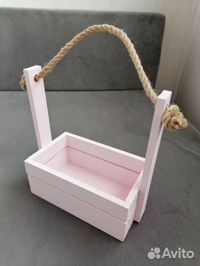 Корзина для цветов из дерева
