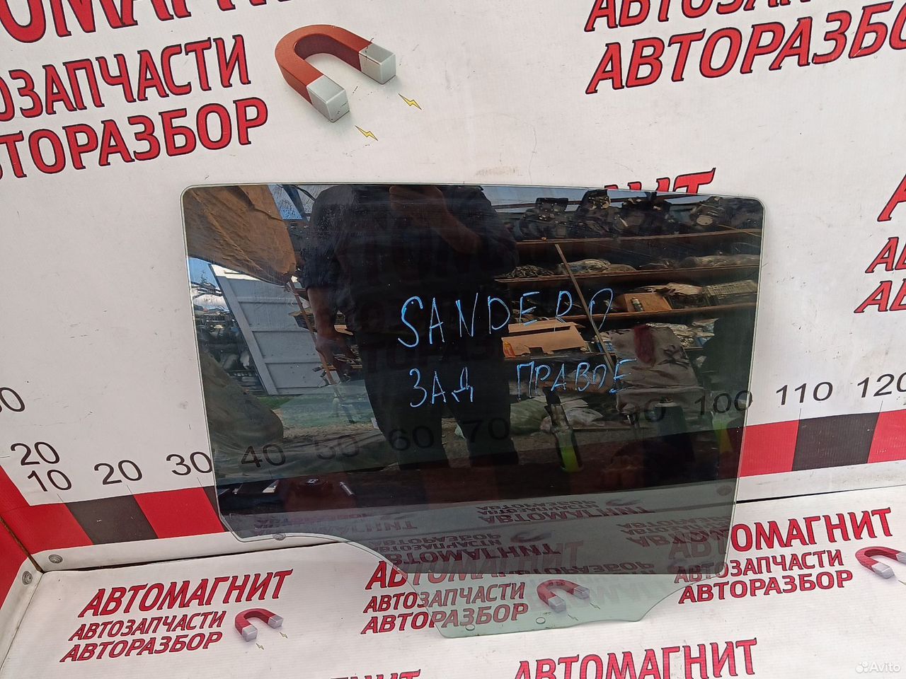 Стекло заднее правое Рено Сандеро