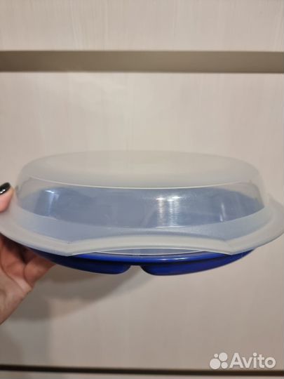 Tupperware Новая Тарелка Блюдо Менажница с крышкой