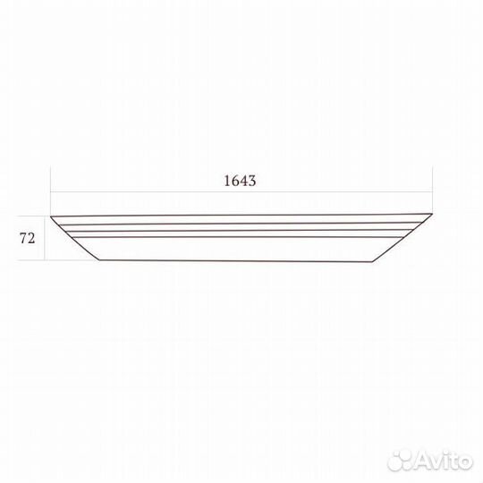 Карниз д/вешалки или зеркала Джоконда Миассмебель