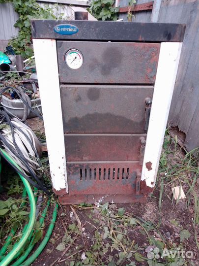 Твердотопливный котел и газовый