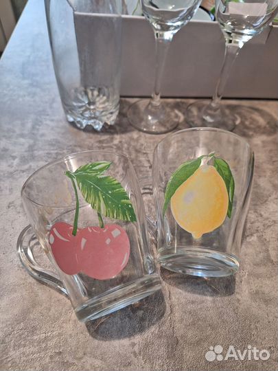 Кружки, чашки, фужеры, тарелки