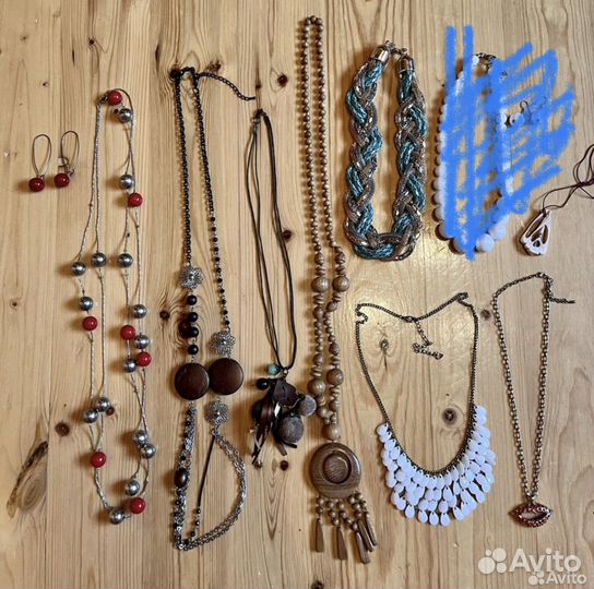 Серьги / бусы / колье бижутерия