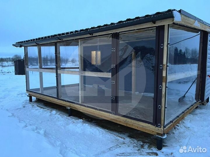 Жидкие окна / Гибкие окна для дачи