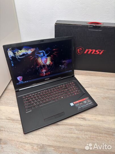 Игровой MSI 17.3 i5gen8/gtx 1050ti 4 Гб/8/ssd+hdd