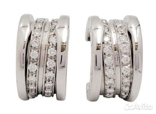 Золотые серьги с бриллиантами Bvlgari B.zero1