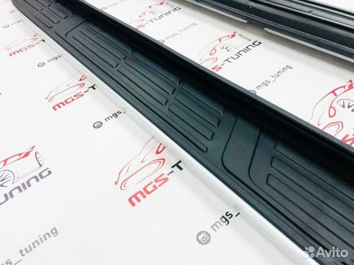 Пороги Toyota Land Cruiser Prado 150 серебро обод