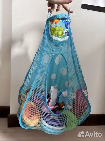 Сетка с игрушками для ванной