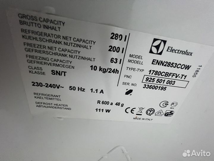 Холодильник electrolux бу встройка