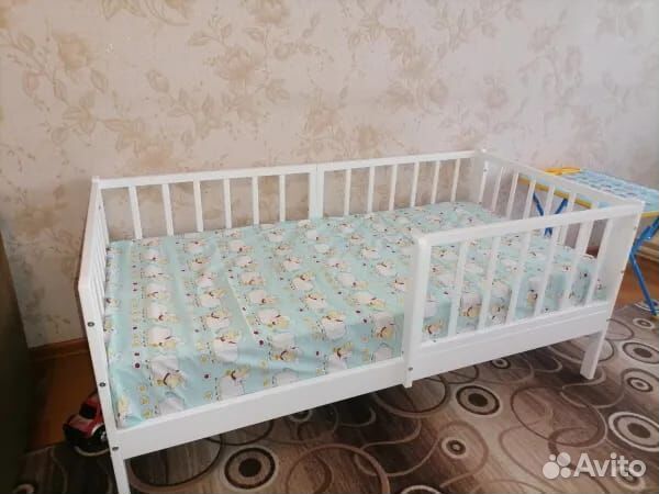 Кроватка для малыша из массива Лисенок высокий бор