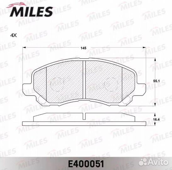 Колодки тормозные для Mitsubishi ASX,Outlander