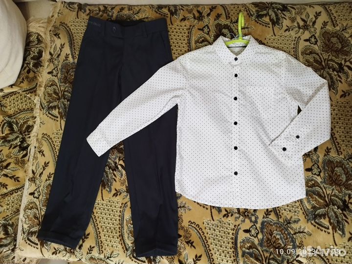 Рубашка Mango kids, брюки Sheri Sheff, р.122/7лет