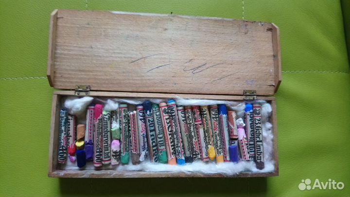 Антикварная коробочка пастели GunterWagner (к.19в)