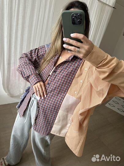 Рубашка апсайкл пэчворк