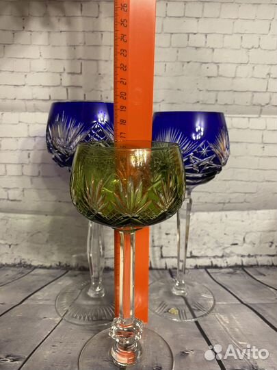 Винтажные хрустальные фужеры, Германия