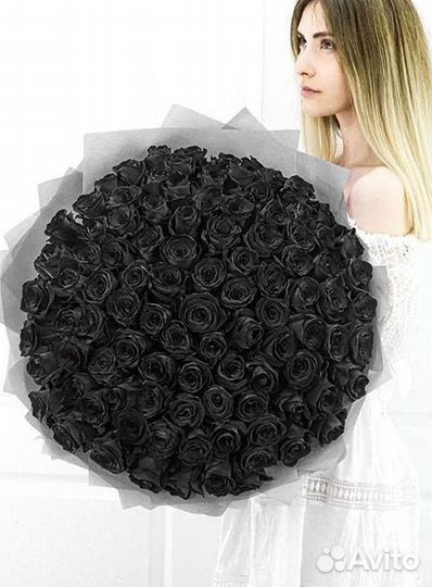 Чёрные розы Доставка цветов