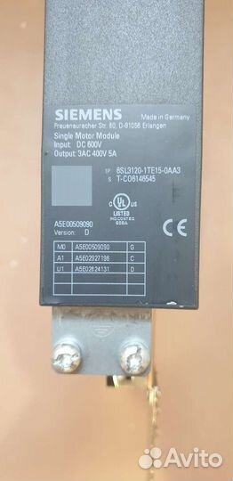 Siemens 6SL3120-1TE15-OAA3