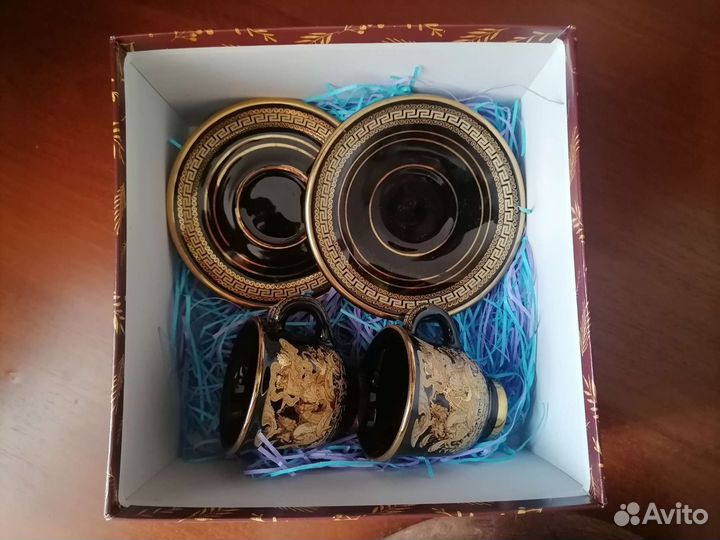 Кофейные чашки с блюдцами Греция