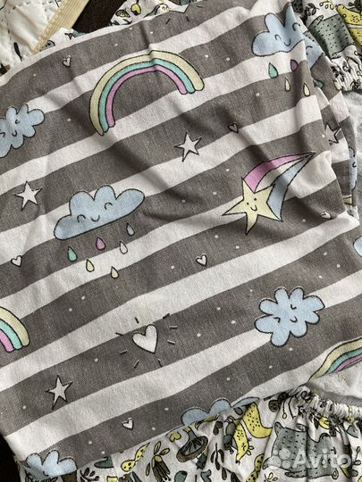 2 простынки на резинке 75х75х10