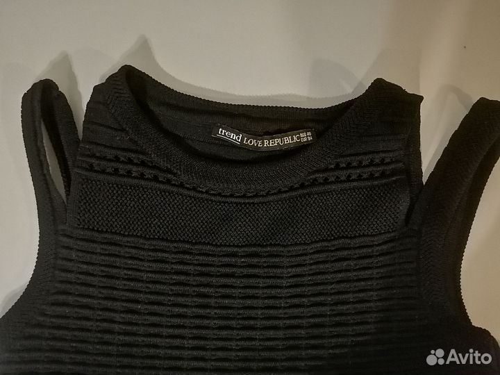 Платье Love Republic чёрное бандажное