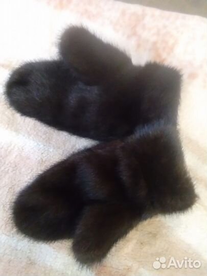 Варежки из норки