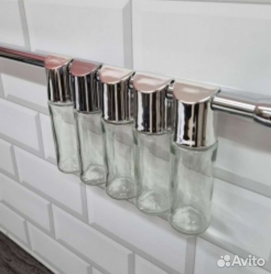 Банка для специй на рейлинг 5шт, бу