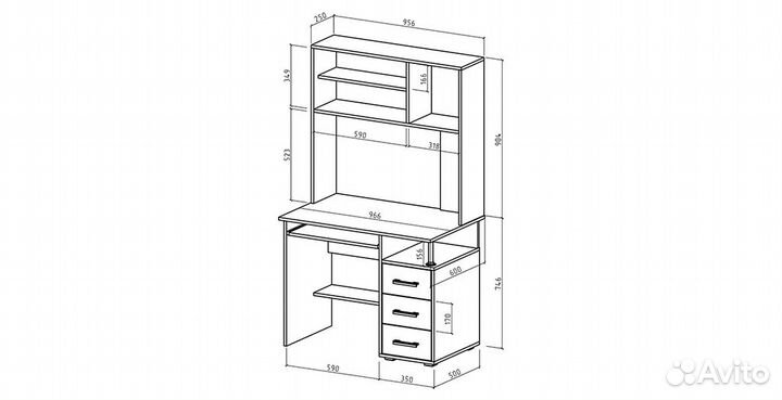 Компьютерный стол «Амбер 15К»