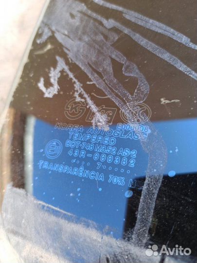 Стекло заднее правое Hyundai Sonata EF 2001-2012