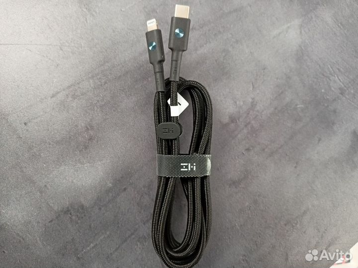 Кабель Type-C/Lightning ZMI 150см MFI 18W PD (Blac