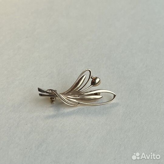 Золотая брошь винтаж 585