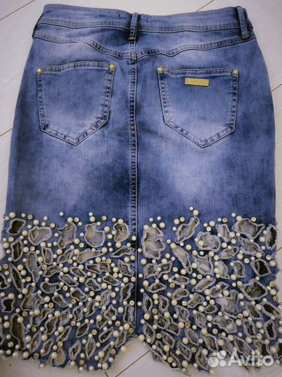 Джинсовая юбка и пиджак