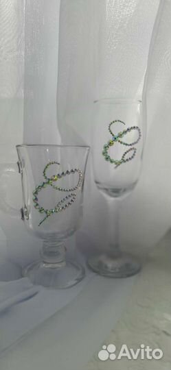 Фужеры, бокалы со стразами