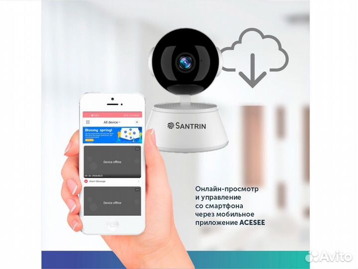 Камера видеонаблюдения IP WiFi видеоняня 1080p