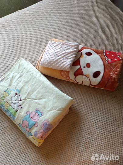 Комплект плед+ одеяло+ лёгкий пледик для малышей