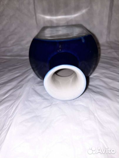 Графин фарфоровой, синяя кобальтовая посуда СССР