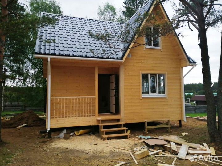 Каркасный дом зимний. Дачный домик утепленный