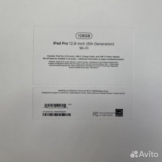 iPad Pro 12.9 Wi-Fi 128Gb на M1