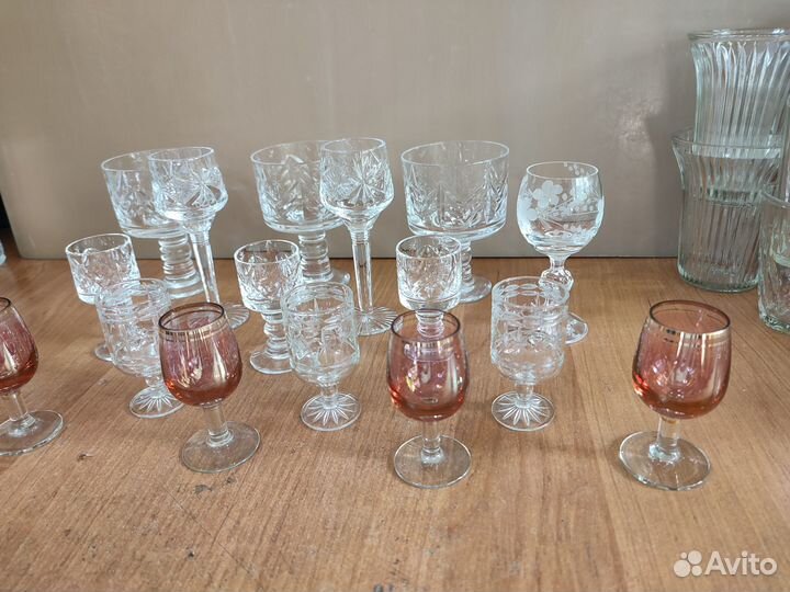 Стаканы бокалы рюмки кружки фужеры и прочее СССР