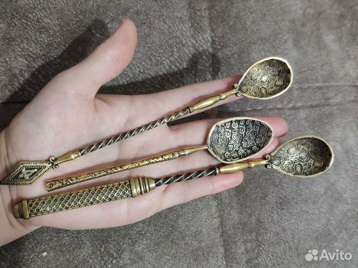 Чайные,кофейные ложки бронза