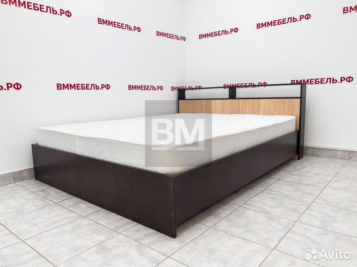 Кровать с матрасом двуспальная, новая