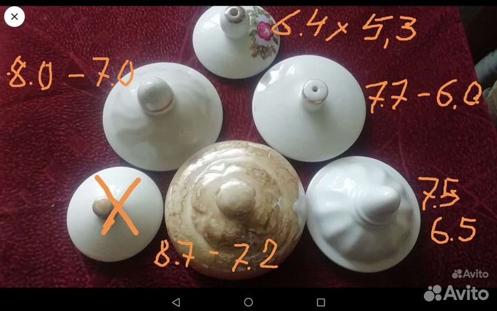 Крышки для заварочных чайников и сахарниц