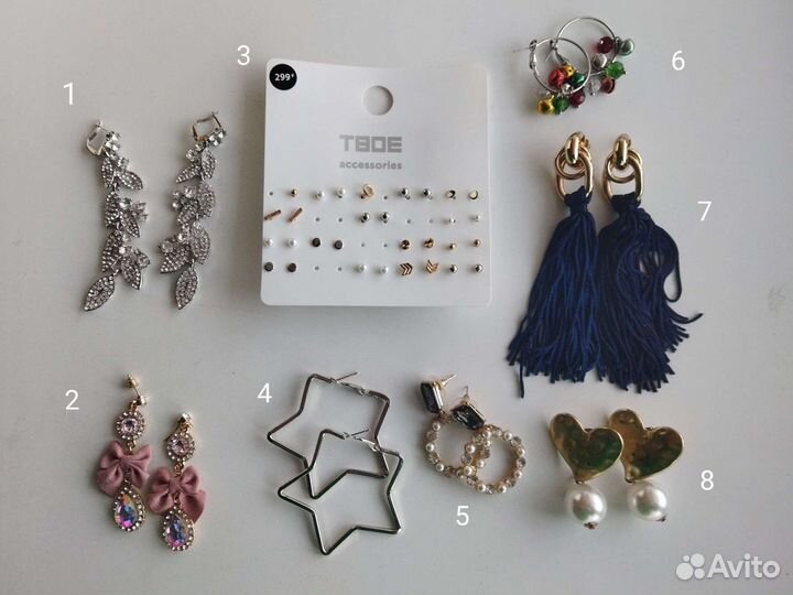 Серьги, бижутерия