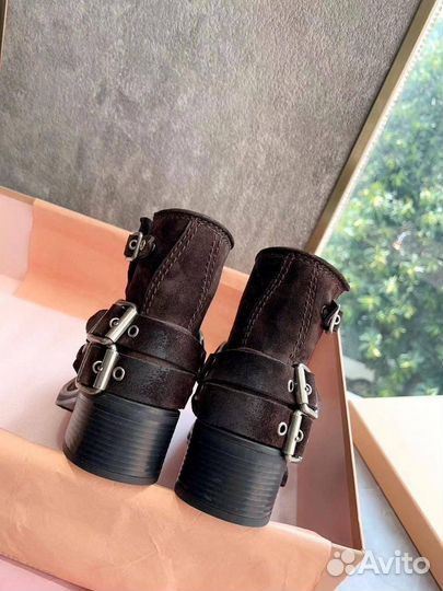 Полуботинки женские MIU MIU натуральная замша