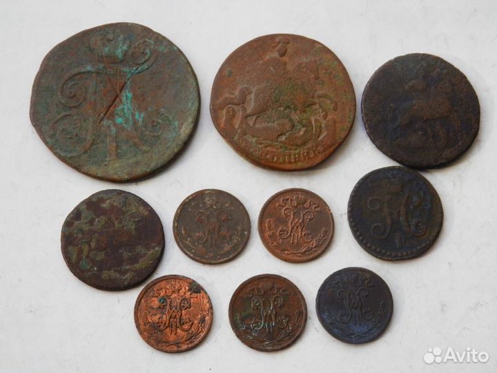 Царские медяки разных лет