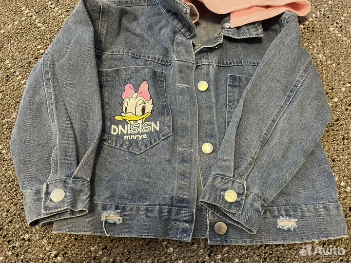 Джинсовая куртка для девочки 110 116