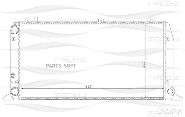 Радиатор охлаждения audi 80 86- 893121251A
