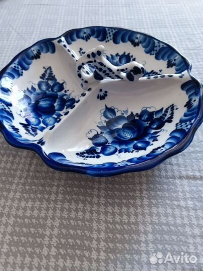 Блюдо сервировочное гжель