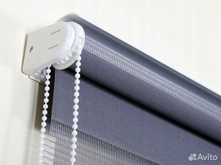 Рулонные шторы Зебра (день-ночь) блэкаут black-OUT